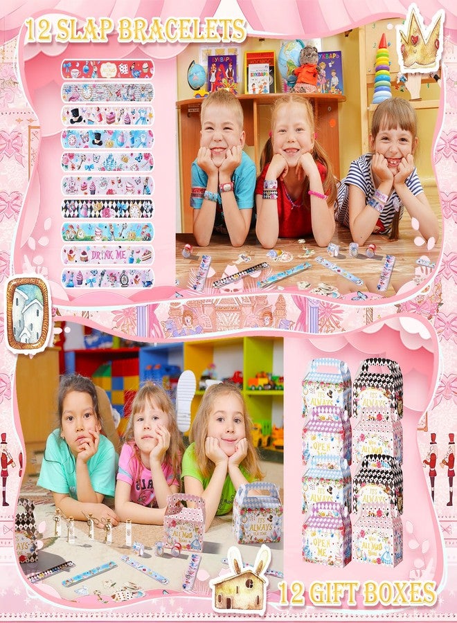 Vanblue 110Pcs Alice Party Favors Wonderland Brithday Decorations,Tea Party Supplies for Girls Birthday Gift Set, Stickers,Skeleton Keys,Goodie Bag Stuffers Treat Boxes Trunk or Treat Kit - Image 4
